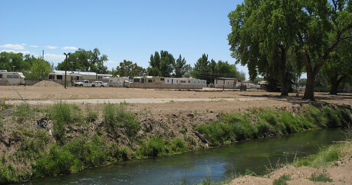 An acequia in Los Lunas, New Mexico