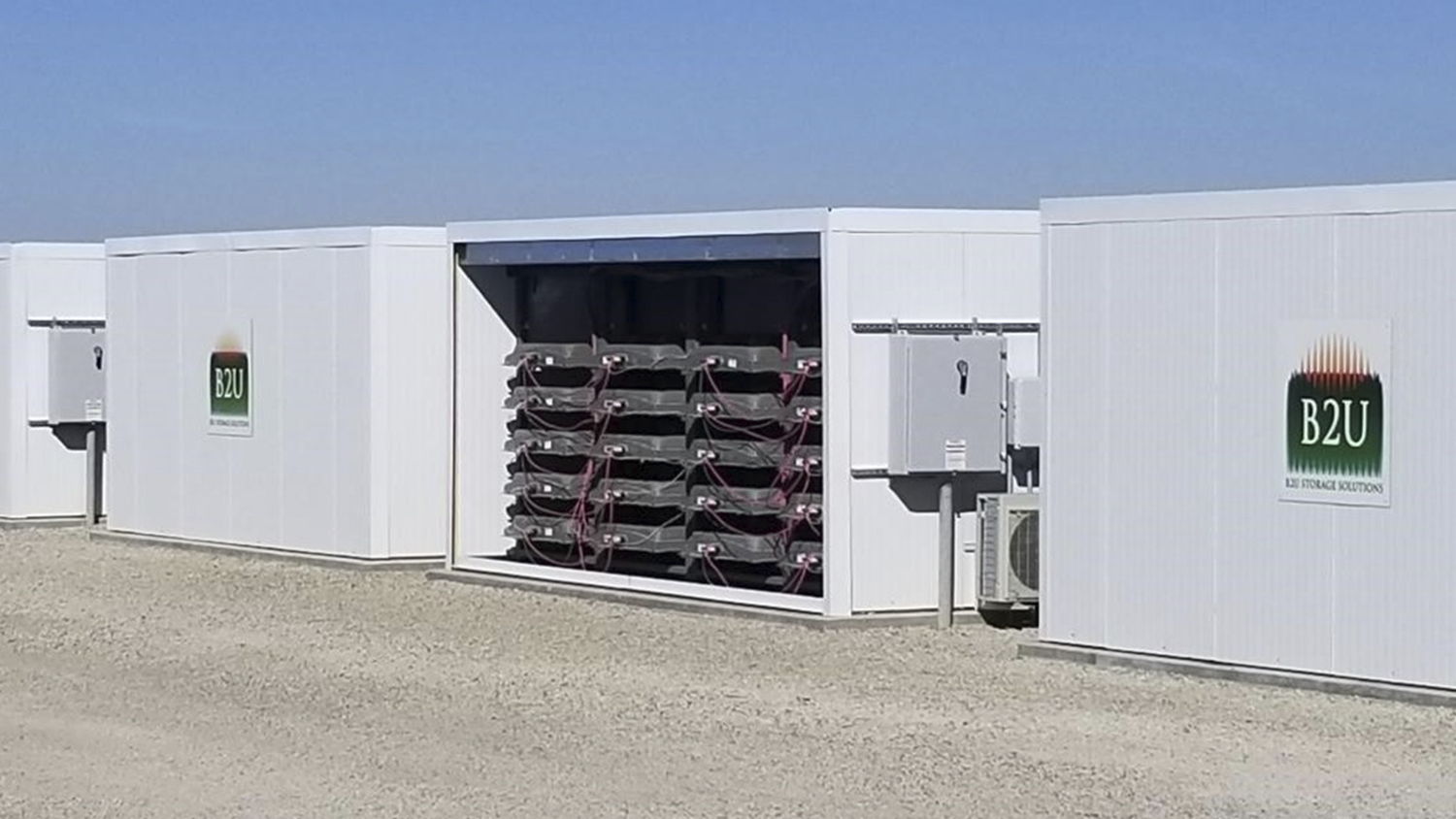25 MWh hybrid solar-storage site in Lancaster, California. The facility is comprised of 1,300 EV batteries once used in Honda and Nissan vehicles