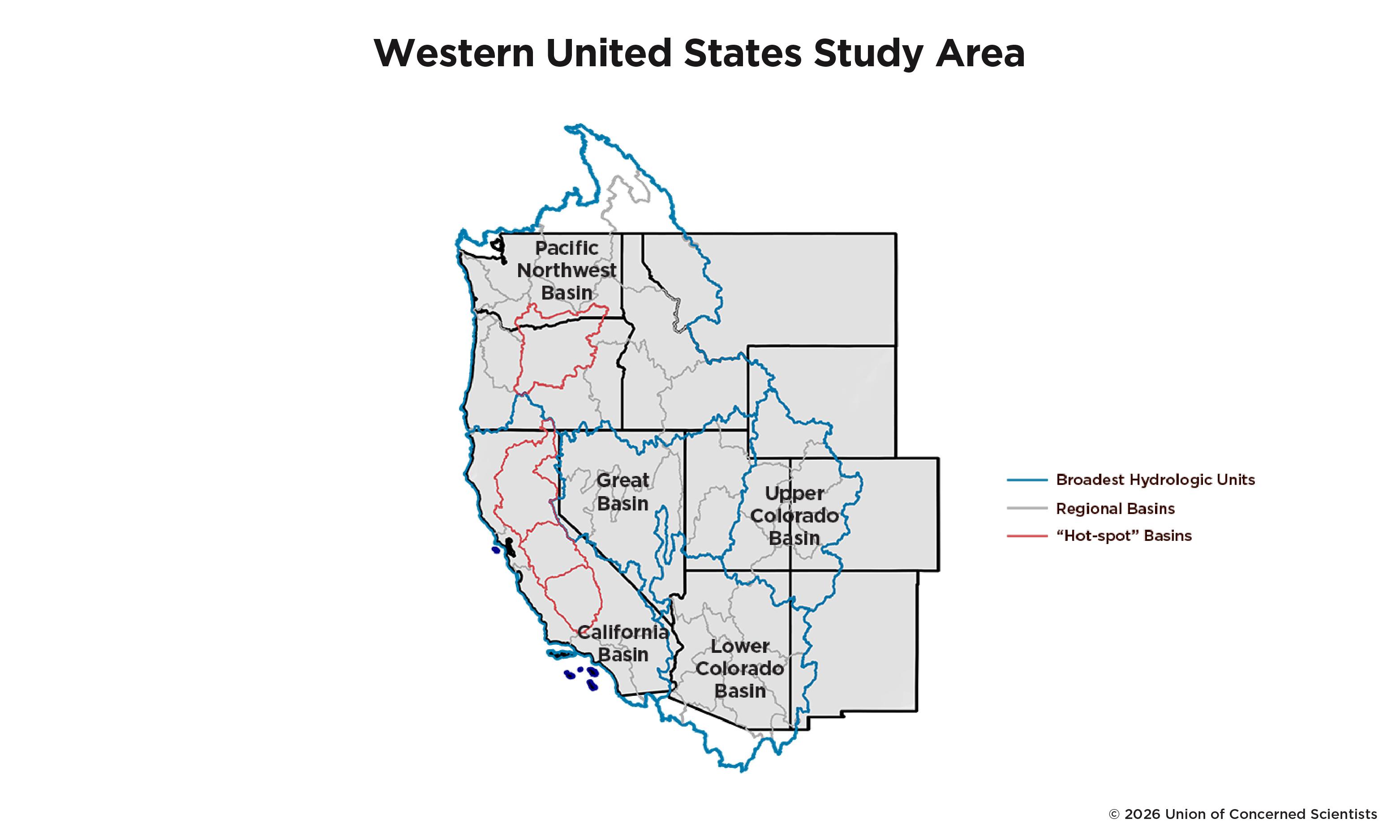 A figure labeled "Western United States Study Area."