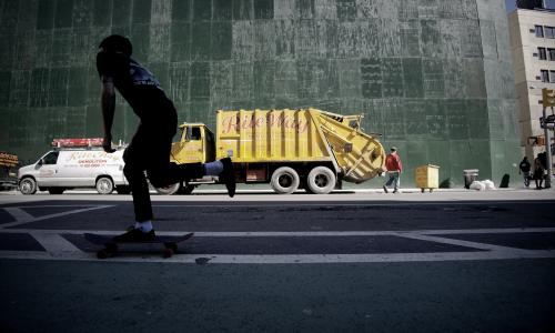 Skateboarder in Brooklyn, NY