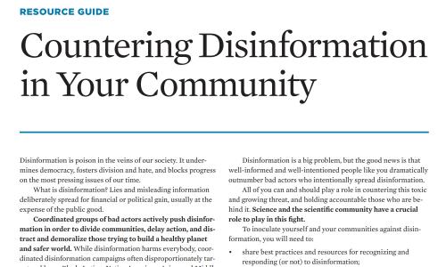 Countering Disinformation in Your Community