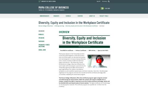 Diversity, Equity and Inclusion in the Workplace Certificate