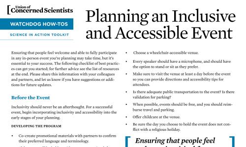 Planning an inclusive, accessible event