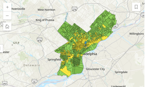 a map of Philadelphia County