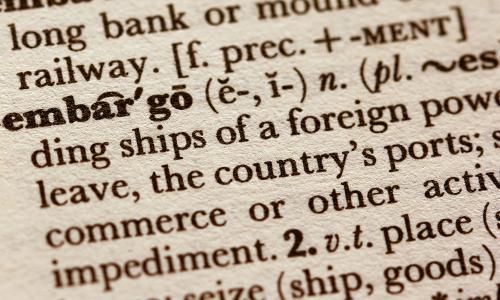 A close up of a dictionary page.