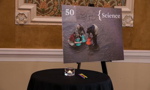 A UCS that reads "50 years of science and action."