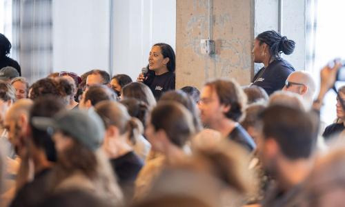 A scientist in crowd